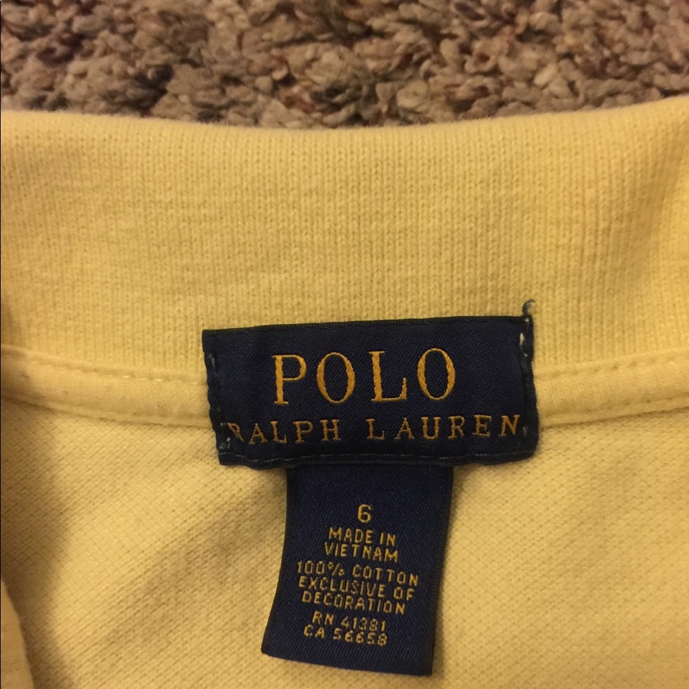 Yellow boy’s Ralph Lauren button down